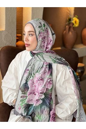 شال طوسی زنانه Modakaşmir - کد 929767316
