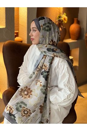 شال طوسی زنانه پلی استر Modakaşmir - کد 929839135