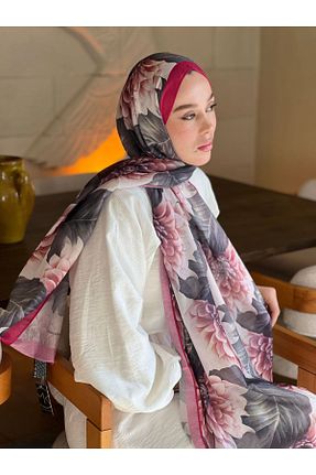 شال صورتی زنانه پنبه ای Modakaşmir - کد 929838810