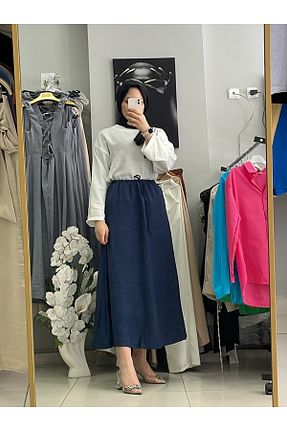 ست بالاتنه و پائین تنه سرمه ای زنانه بافتنی The Moda - کد 929774096