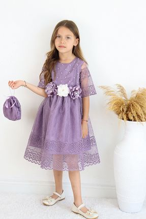 لباس بنفش بچه گانه بافتنی FESSHERA - کد 929840254