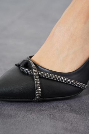 کفش پاشنه بلند کلاسیک مشکی زنانه چرم مصنوعی Moda Pie - کد 356562553