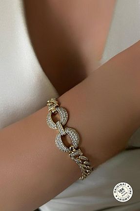 دستبند استیل (فولاد) طلائی استیل ضد زنگ Cacharel Classic - کد 929877865