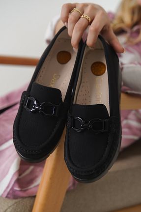 کفش لوفر مشکی زنانه چرم مصنوعی Daxtors - کد 929820808