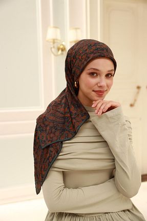 روسری سرمه ای پنبه ای Silk Home - کد 929816357