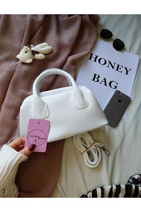 کیف دوشی سفید زنانه چرم مصنوعی HONEY BAG - کد 929842716