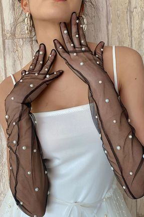 دستکش مشکی زنانه لیکرا Elegance Scarf - کد 928702510