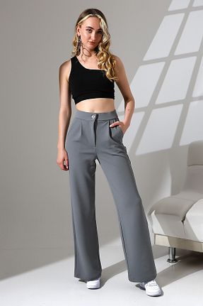 شلوار طوسی زنانه الاستان - ویسکون - پلی استر Balta Collection - کد 834447763