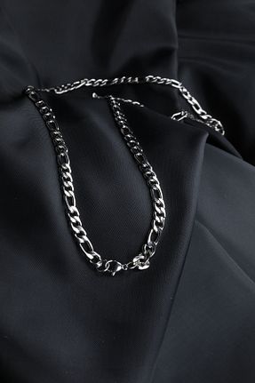 گردنبند استیل ( فولاد ) طوسی مردانه استیل ضد زنگ signoraerica - کد 928673416