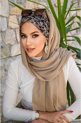 کلاه شنای حجاب طوسی زنانه Aişe Tesettür - کد 743045892