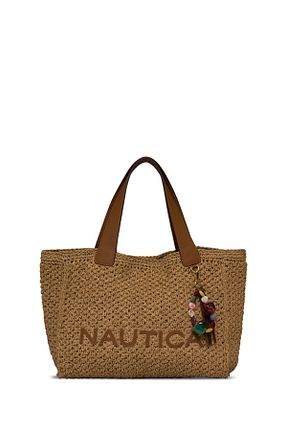 کیف ساحلی زرد زنانه حصیر Nautica - کد 896494552