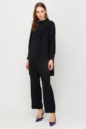 ست بالاتنه و پائین تنه مشکی زنانه بافتنی Butik Eylül - کد 929853058