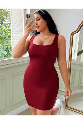 لباس زرشکی زنانه بافت Lorya Giyim - کد 929849933