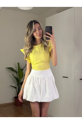 دامن سفید زنانه پارچه MODA - کد 929855785