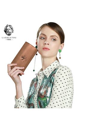 کیف پول قهوه ای زنانه ابعاد بزرگ Laorentou - کد 929859567