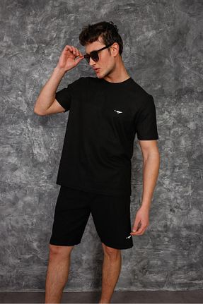 ست بالاتنه و پائین تنه مشکی زنانه پنبه ای 3MODA - کد 929857595