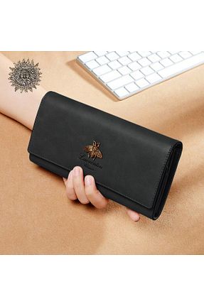 کیف پول مشکی زنانه ابعاد بزرگ Laorentou - کد 929859657