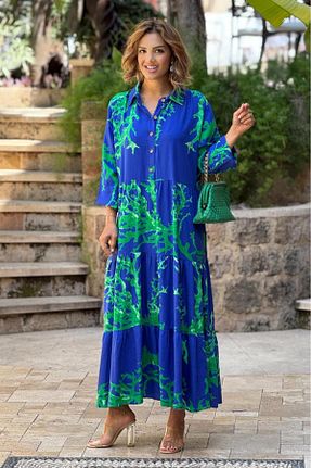 لباس آبی زنانه بافتنی Nevin Kaya Moda - کد 929875237