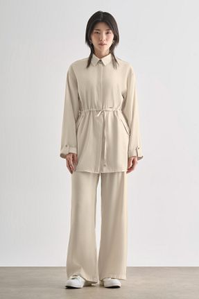 شلوار بژ زنانه پارچه Mizalle - کد 929871494