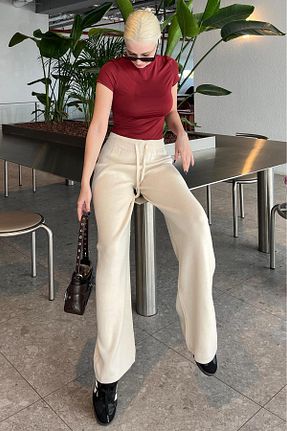 شلوار بژ زنانه پنبه ای Madmext - کد 857903635