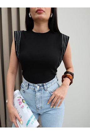 تیشرت مشکی زنانه رگولار ESRAHELVACI - کد 929873185