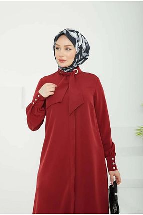 تونیک حجاب زرشکی زنانه ویسکون Armine - کد 928612776