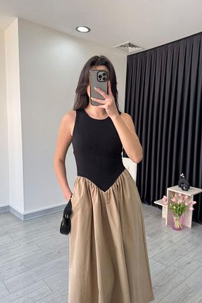لباس مشکی زنانه بافتنی ECEMİ - کد 929881949
