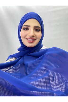 شال آبی زنانه شیفون ALADİYAR - کد 929882806