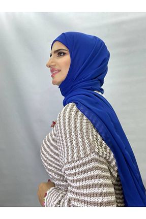 شال آبی زنانه شیفون ALADİYAR - کد 929882806