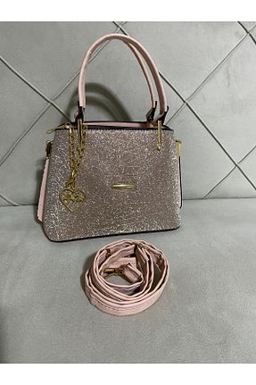 کیف دوشی صورتی زنانه چرم مصنوعی akcabagstore - کد 929884484