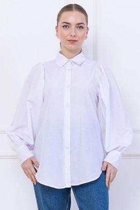 پیراهن سفید زنانه رگولار SENSTIL - کد 929893243