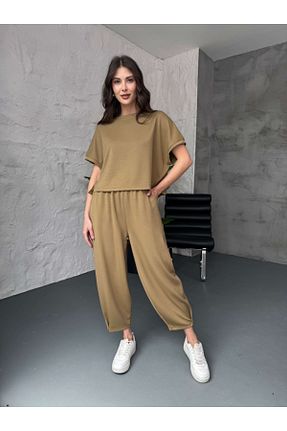 ست بالاتنه و پائین تنه سبز زنانه بافتنی Elif Özbey Butik - کد 929890824