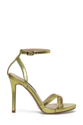 صندل زرد زنانه پاشنه نازک Nine West - کد 778837077