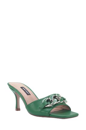 دمپائی سبز زنانه چرم مصنوعی Nine West - کد 807663543