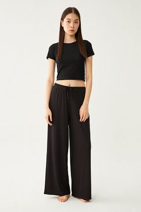 پائین تنه راحتی مشکی زنانه مخلوط پلی استر nulu - کد 929930052