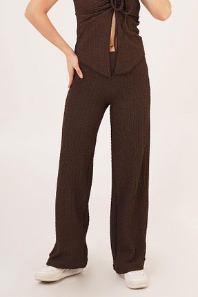 شلوار قهوه ای زنانه مخلوط پلی استر Hipo Trend - کد 929909989