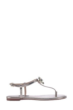 صندل طلائی زنانه پاشنه تخت Nine West - کد 805919833