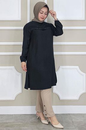 تونیک حجاب مشکی زنانه بافتنی PYS - کد 929930284
