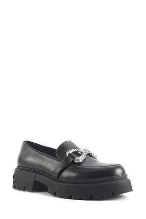 کفش لوفر مشکی زنانه چرم مصنوعی Nine West - کد 858817524