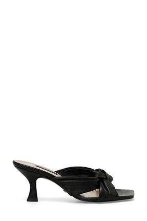 دمپائی مشکی زنانه چرم خالص Nine West - کد 794520459