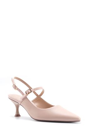 کفش پاشنه بلند کلاسیک بژ زنانه چرم مصنوعی Nine West - کد 899657864