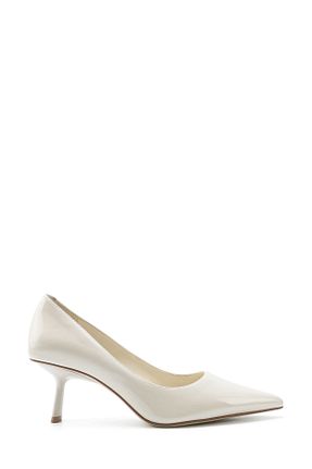 کفش پاشنه بلند کلاسیک سفید زنانه چرم مصنوعی Nine West - کد 899658003