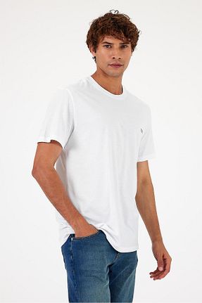 تیشرت سفید مردانه یقه دوچرخه VENA - کد 834263700