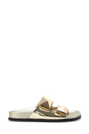 دمپائی طلائی زنانه چرم مصنوعی Nine West - کد 822255188