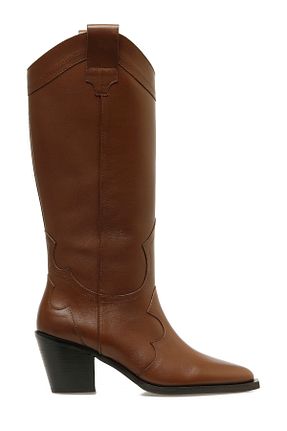 چکمه قهوه ای زنانه چرم خالص Nine West - کد 864944129
