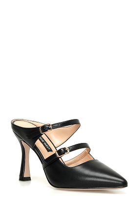دمپائی مشکی زنانه چرم مصنوعی Nine West - کد 792115283