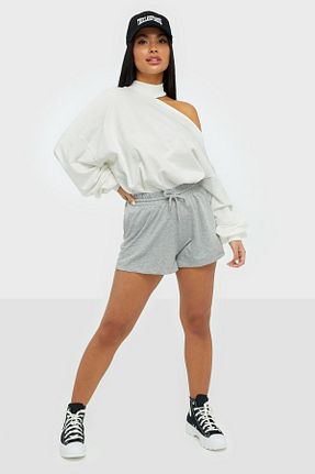 شلوارک و برمودا طوسی زنانه Straight Madmext - کد 247498064