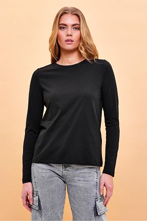 تیشرت مشکی زنانه یقه دوچرخه VENA - کد 810074990