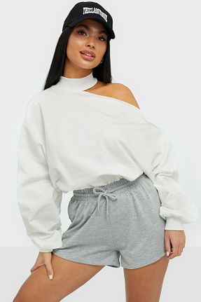 شلوارک و برمودا طوسی زنانه Straight Madmext - کد 247498064
