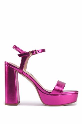 صندل صورتی زنانه پاشنه ضخیم Nine West - کد 784167451